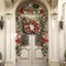 Large Lighted Outdoor Christmas Wreath with Red Gold Xmas Balls (Red/Gold) 4"D x 30"W x 30"H